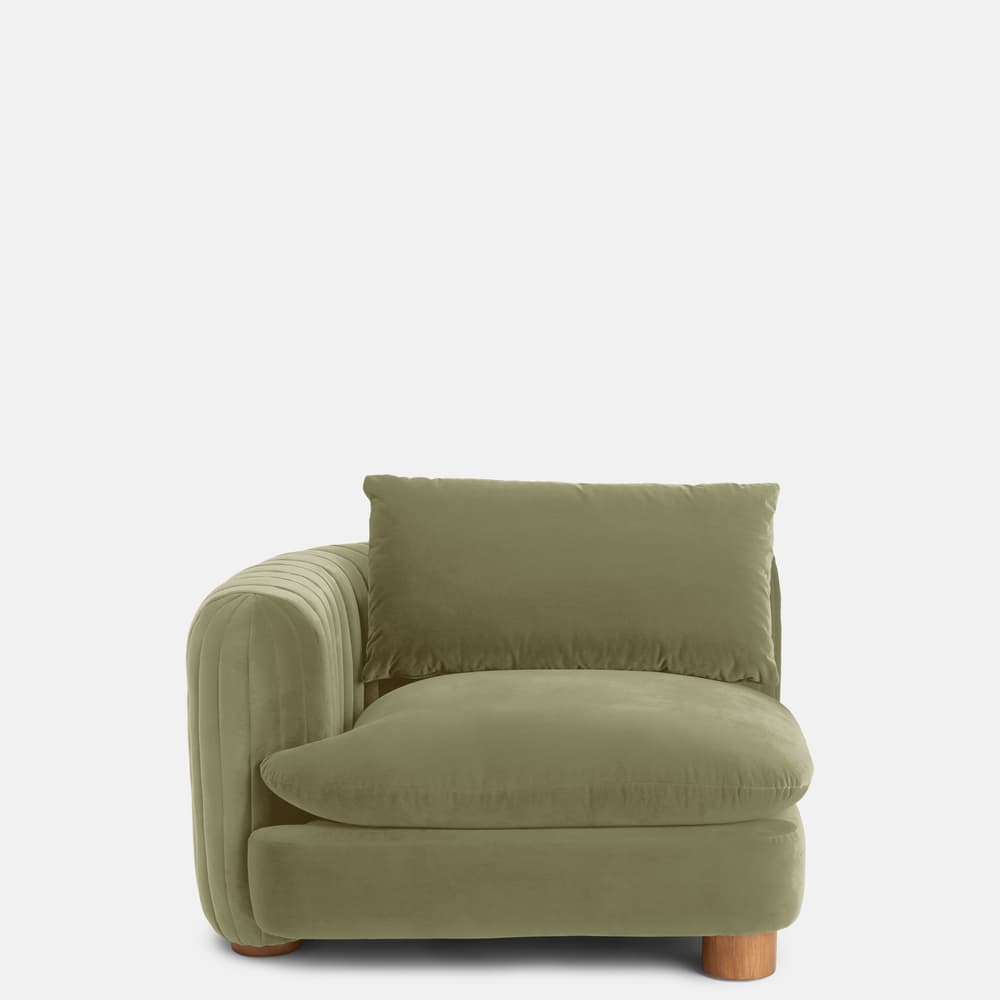Vivienne Sectional Corner Sofa - Velvet Lichen - US - Images - Image 3