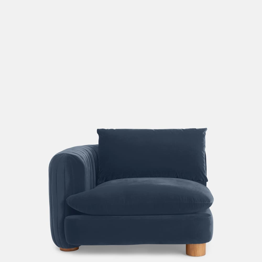 Vivienne Sectional Corner Sofa - Velvet Grey Blue - US - Images - Image 3