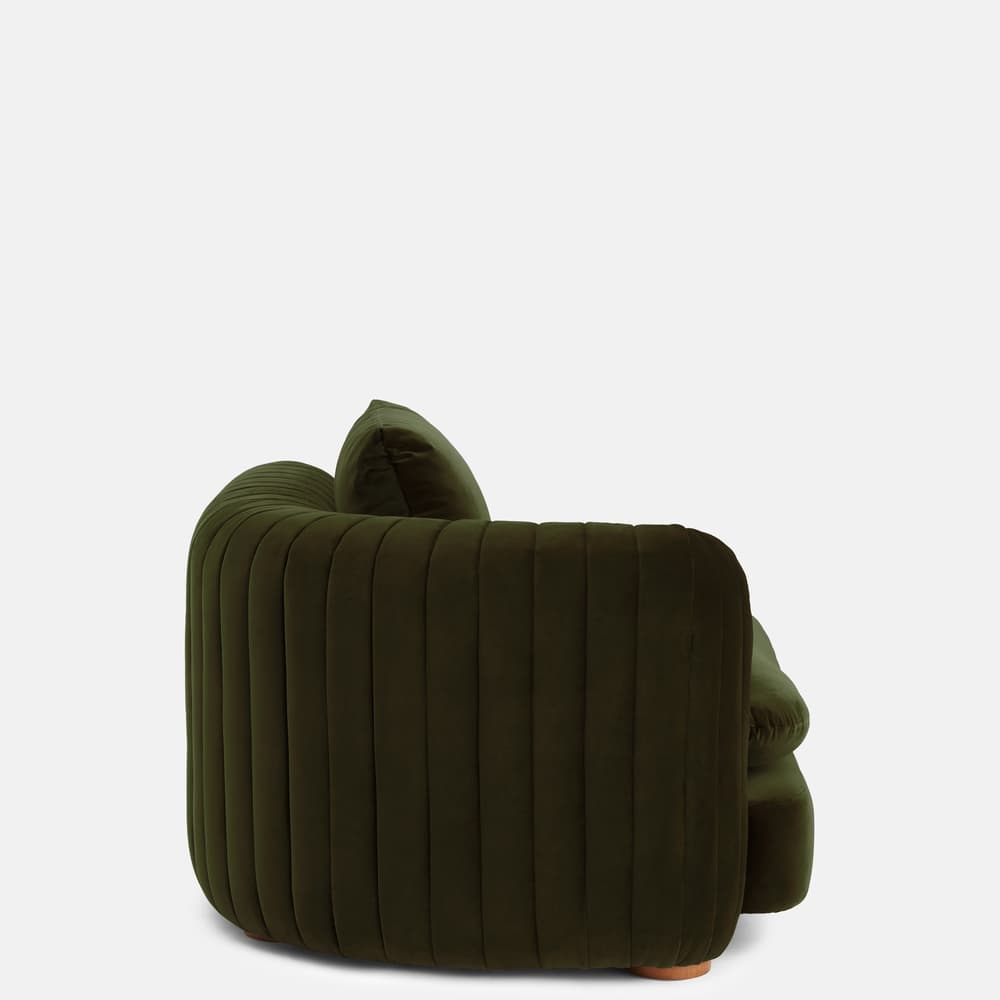 Vivienne Modular Sofa - Left Arm Module - Velvet - Olive - Image 3