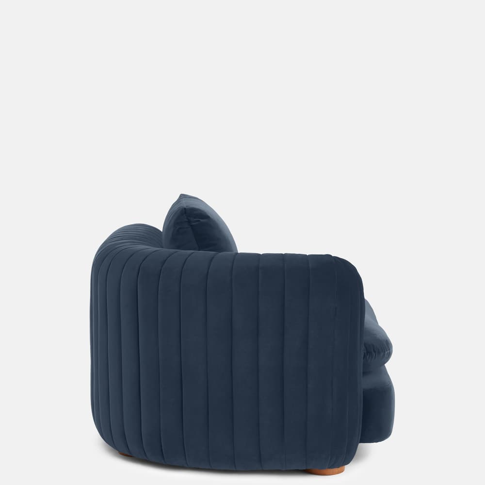 Vivienne Modular Sofa - Left Arm Module - Velvet - Grey Blue - Image 3