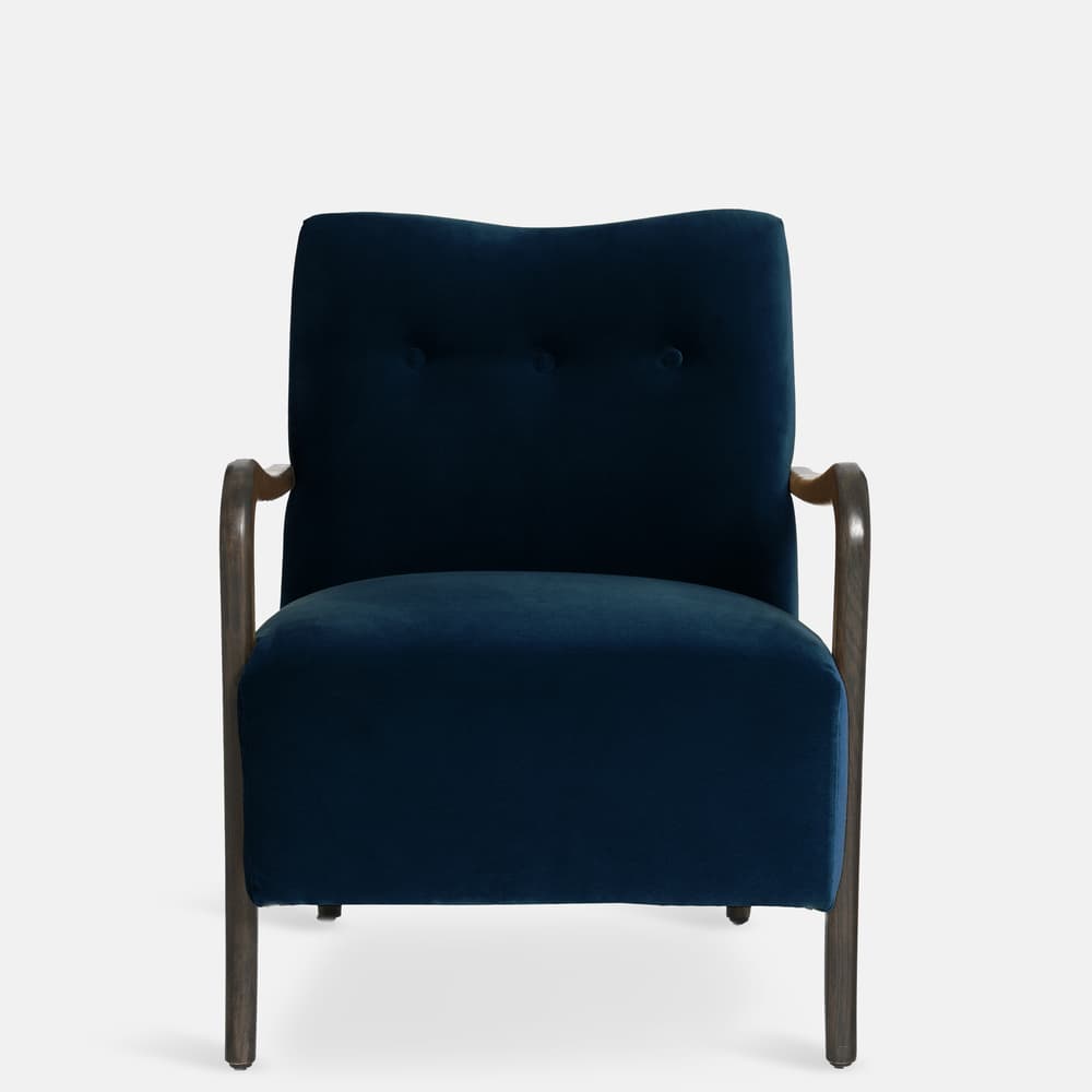 Holland Armchair - Indigo Velvet - Images - Image 3