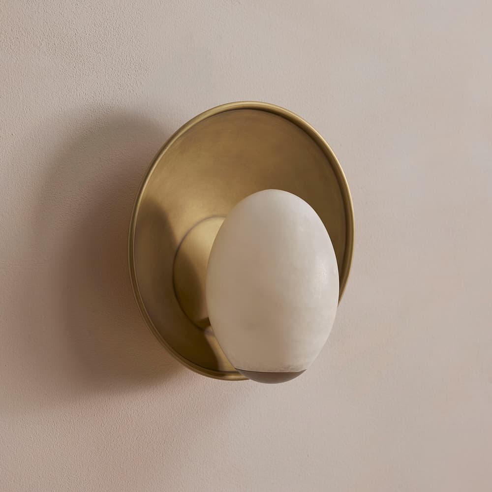 Avena Wall Light - Alabaster Globe - Images - Image 3