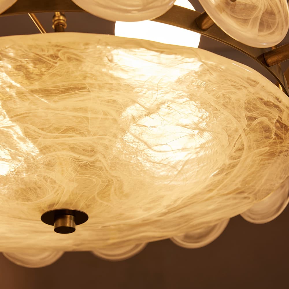 Lorenzo Chandelier - Milky Glass - US - Images - Image 3