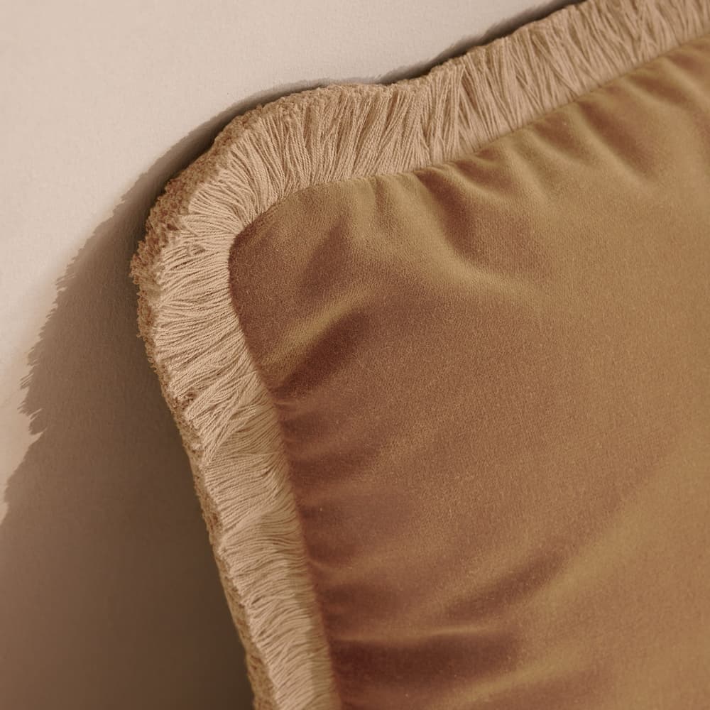 Margeaux Square Cushion - Camel - Images - Image 3