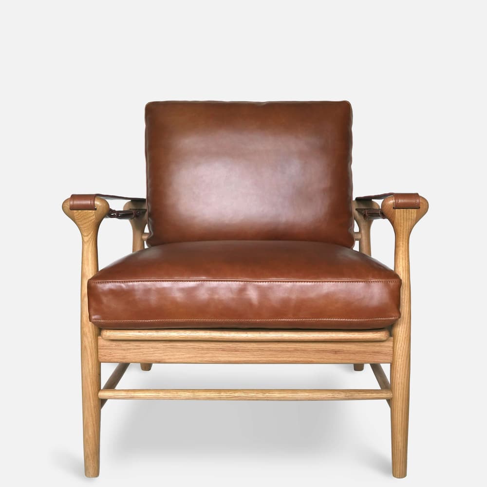 Campden Armchair - Tan Leather - Images - Image 3