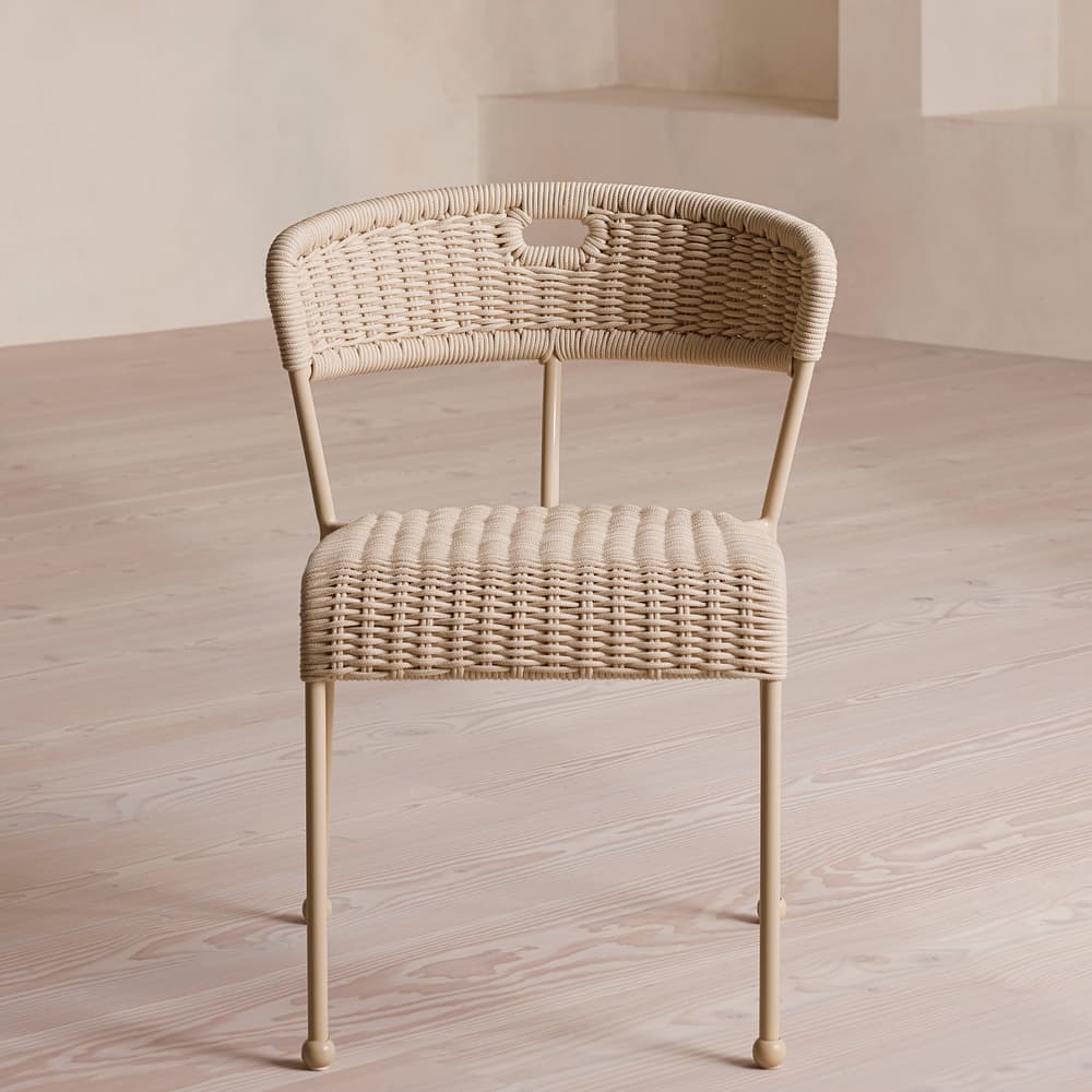 Pair of Lisson Outdoor Dining Chairs - Natural - Images - Image 3