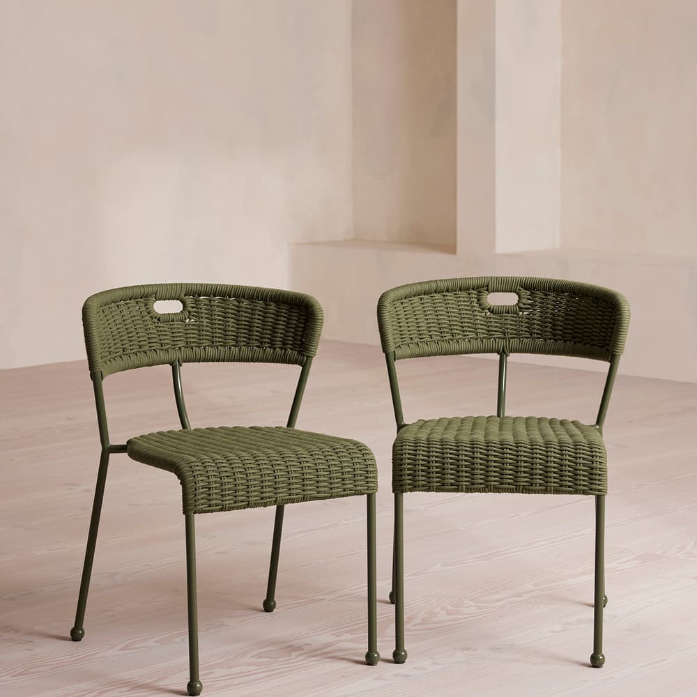 Pair of Lisson Outdoor Dining Chairs - Olive - Listing - Image 3