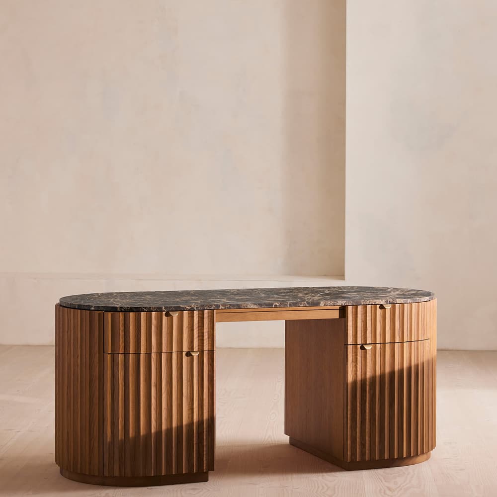 Railton Desk - Dark Emperador Marble - Listing - Image 3