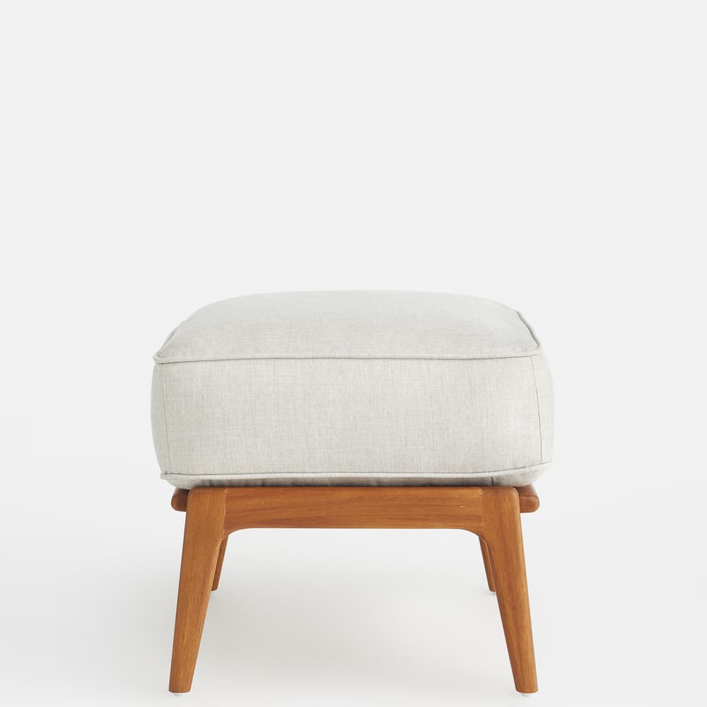 Eleonora Outdoor Footstool - Sunbrella Light Grey - Images - Image 3