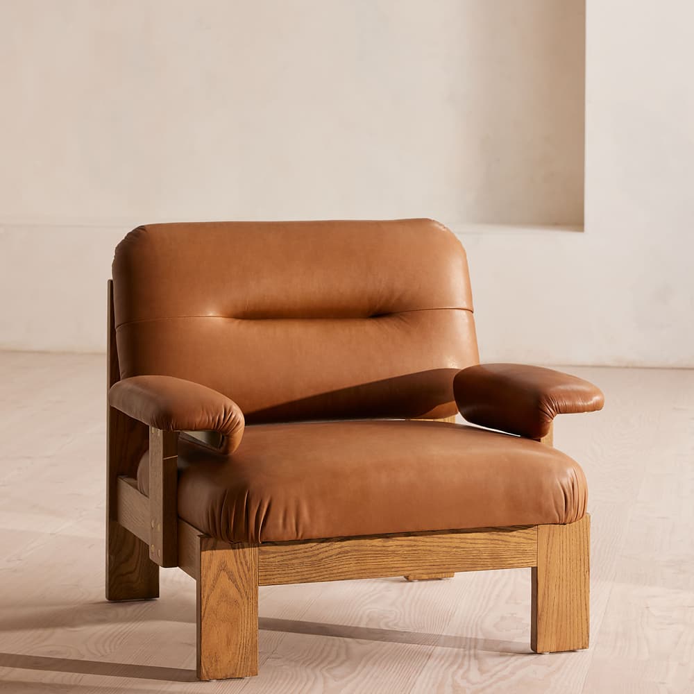 Horton Armchair - Leather - Chestnut - US - Listing - Image 3