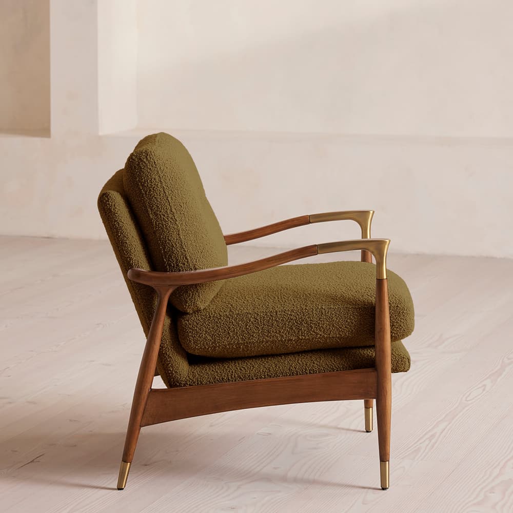 Theodore Armchair - Textured Wool Boucle - Kelp - US - Images - Image 3
