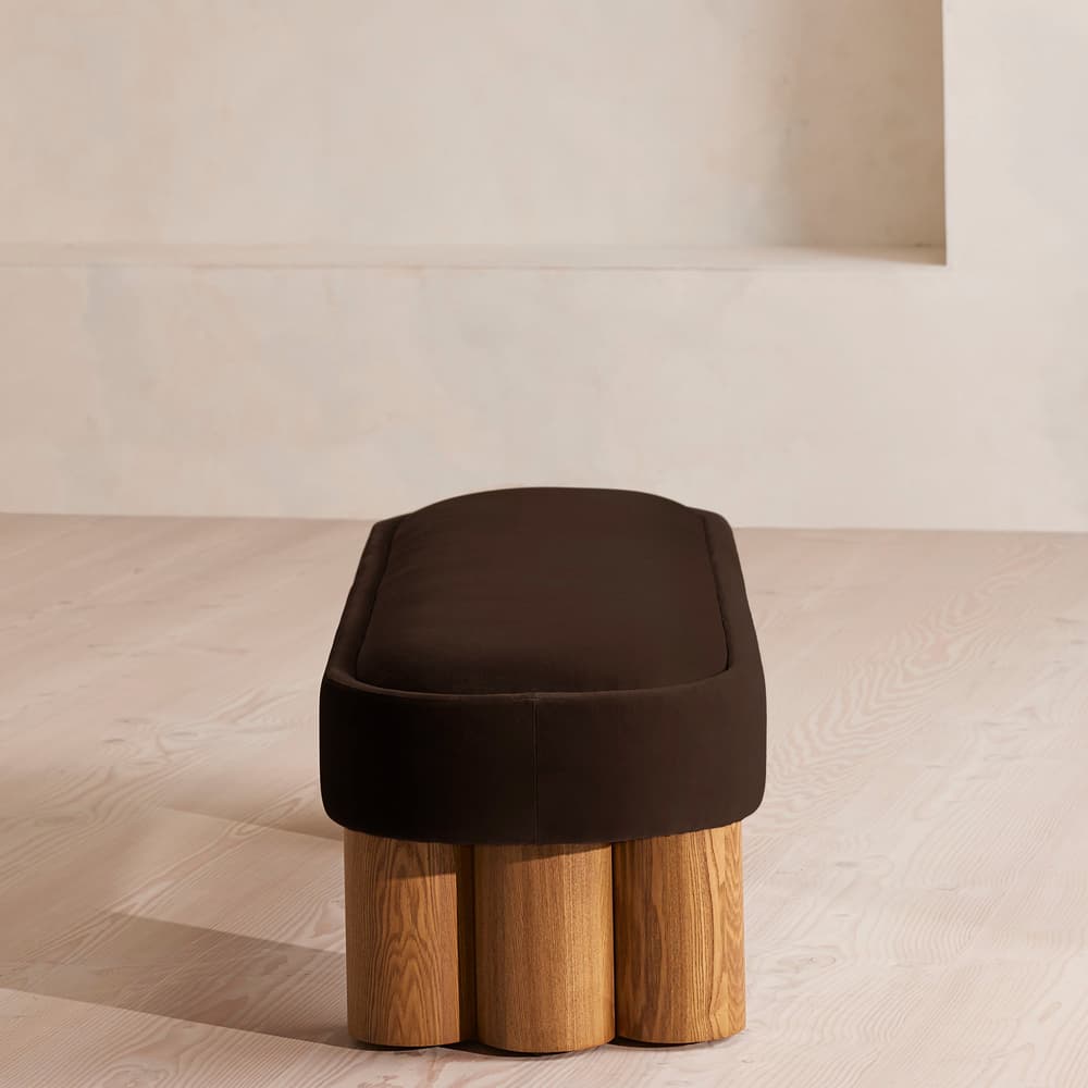 Nieve Bench - Velvet - Chocolate - Images - Image 3