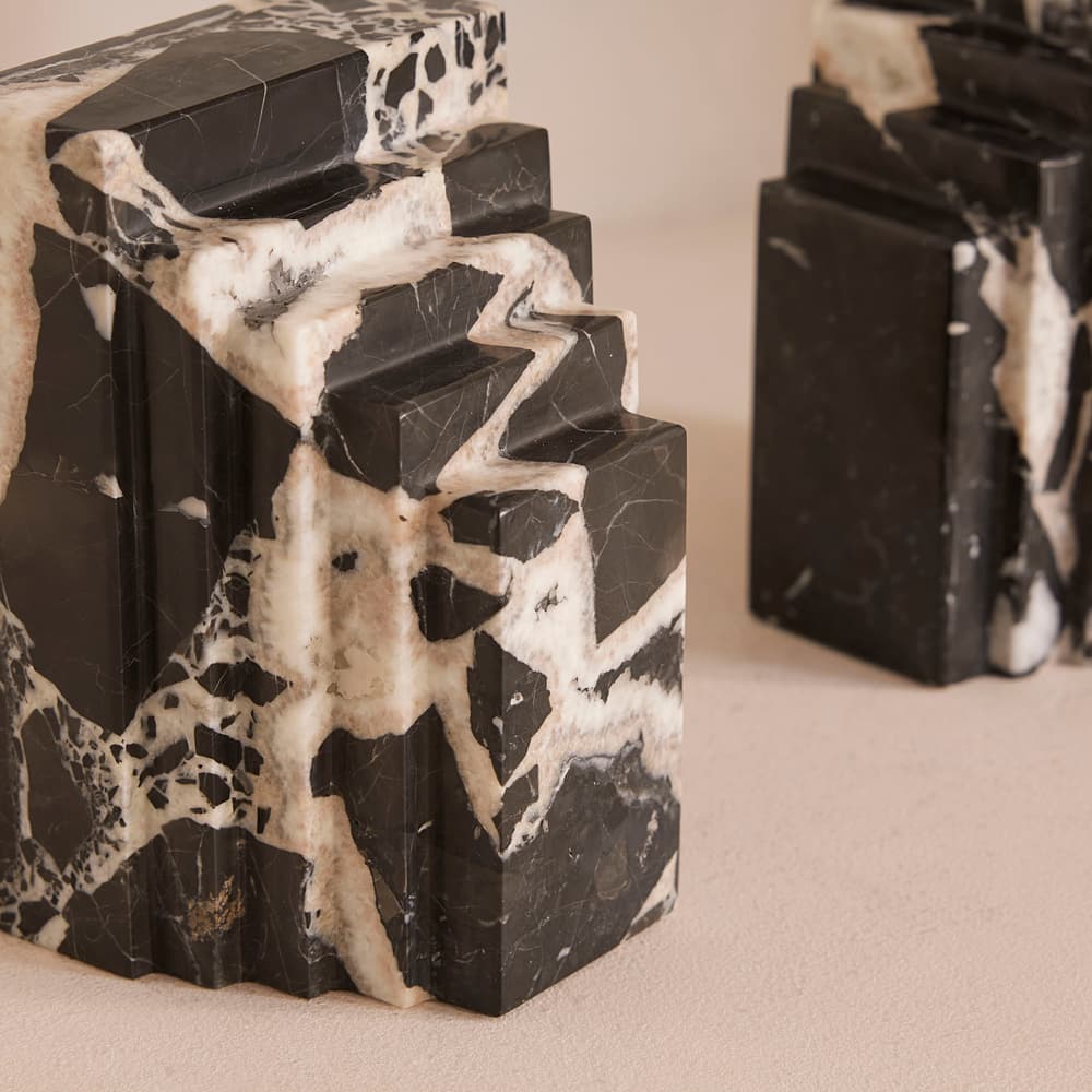 Lola Bookends - Black Bulgari Marble - Images - Image 3