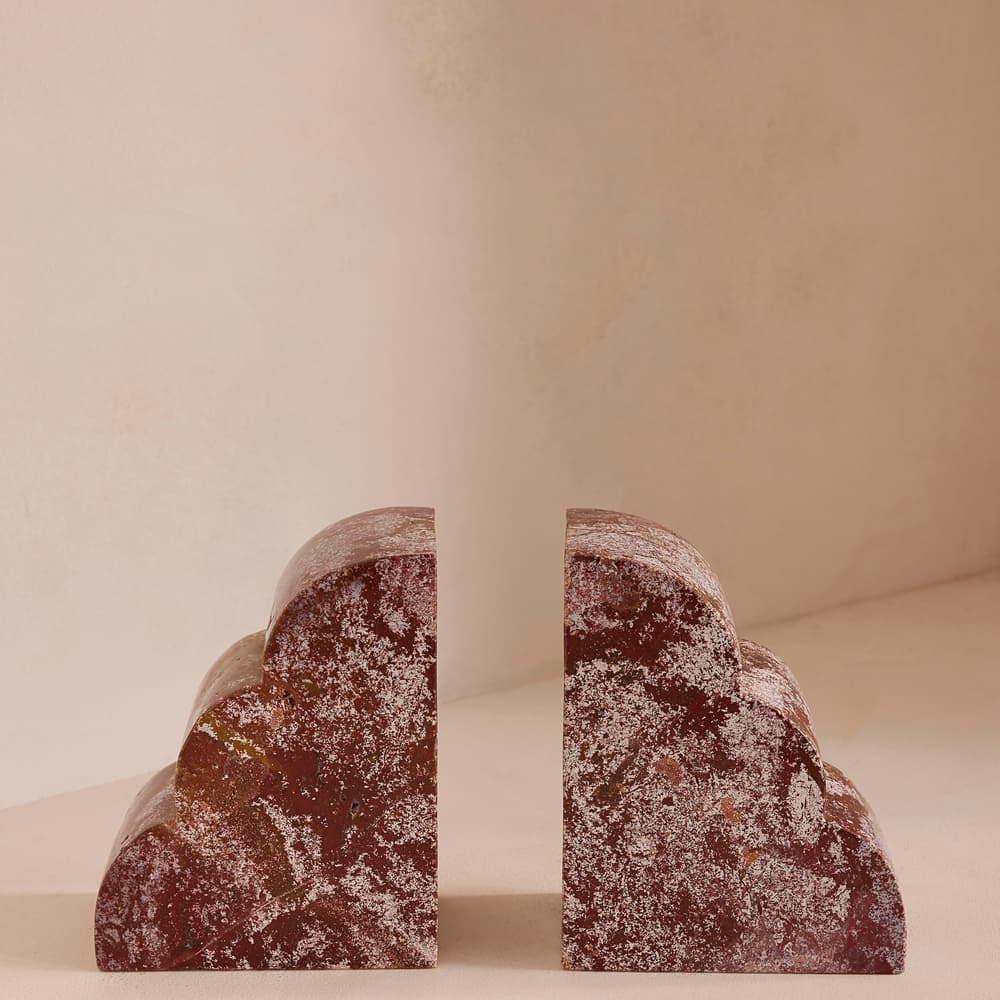 Joanie Bookends - Scalloped Jasper Stone  - Listing - Image 3