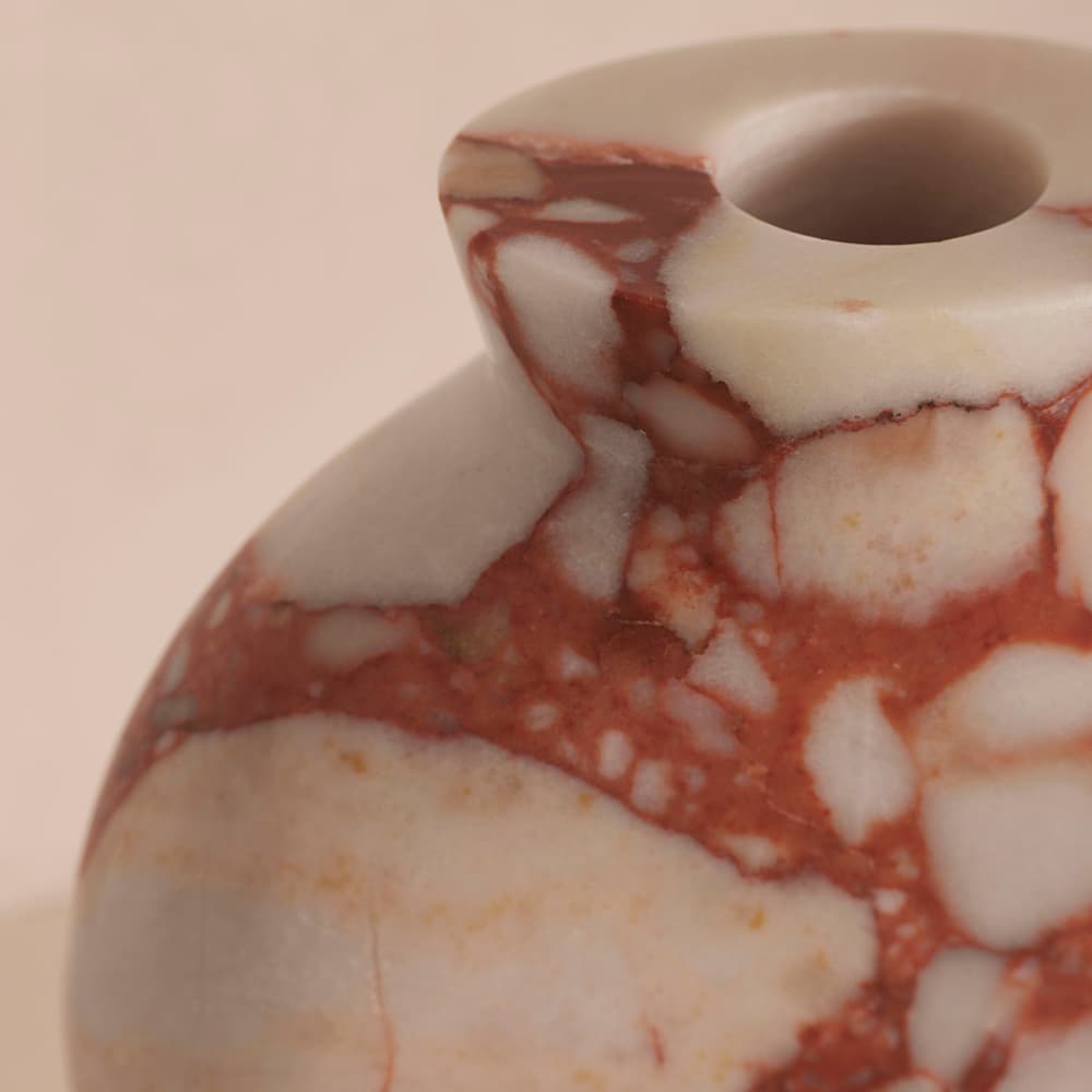 Sesso Vase - Wide - Red Bulgari Marble - Images - Image 3