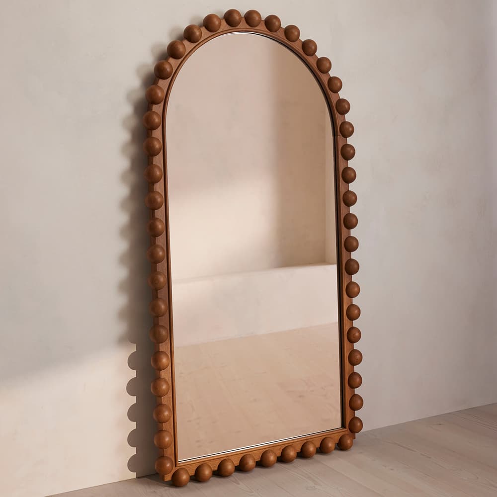 Emilia Bobbin Floor Mirror - Mid Tone Ash - Listing - Image 3