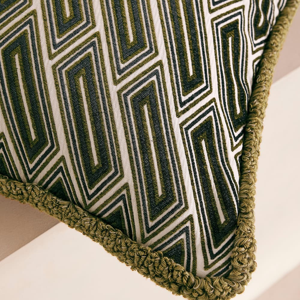 Vende Square Cushion - Olive - Images - Image 3