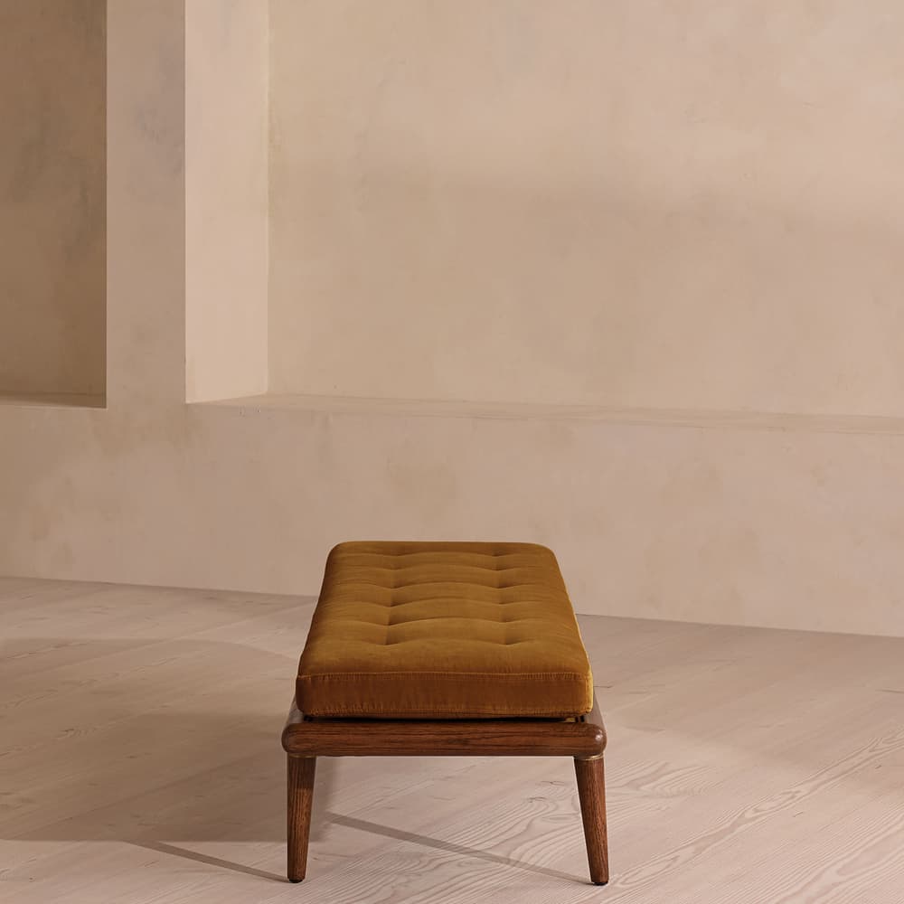 Theodore Bench - Mustard Velvet - US - Images - Image 3