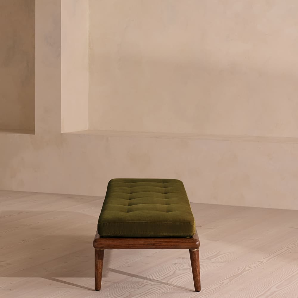 Theodore Bench - Olive Velvet - US - Images - Image 3