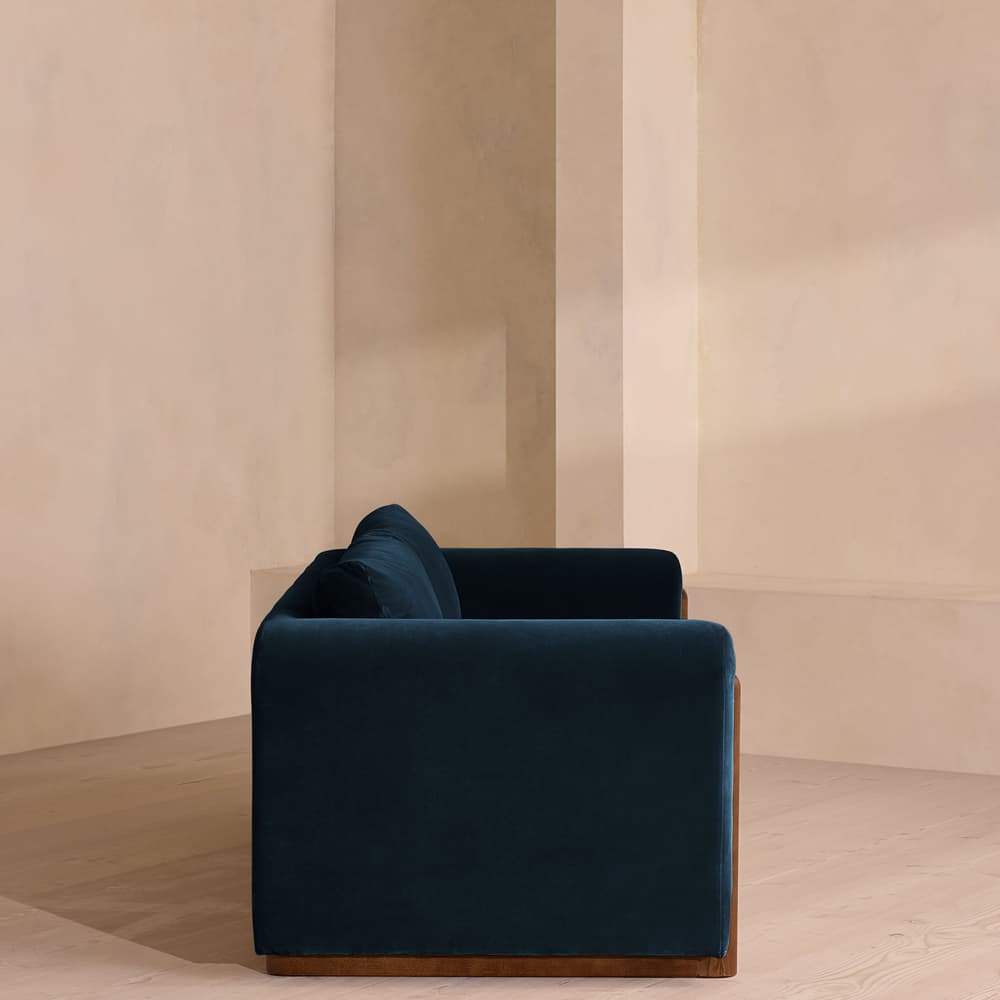 Farrell Three Seater Sofa - Velvet - Royal Blue - Images - Image 3
