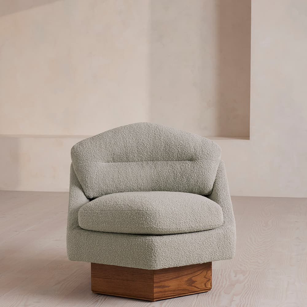Mila Armchair - Textured Wool Boucle - Pistachio - Listing - Image 3