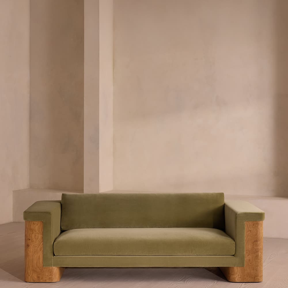 Linden Sofa - Three Seater - Velvet - Lichen - US - Listing - Image 3