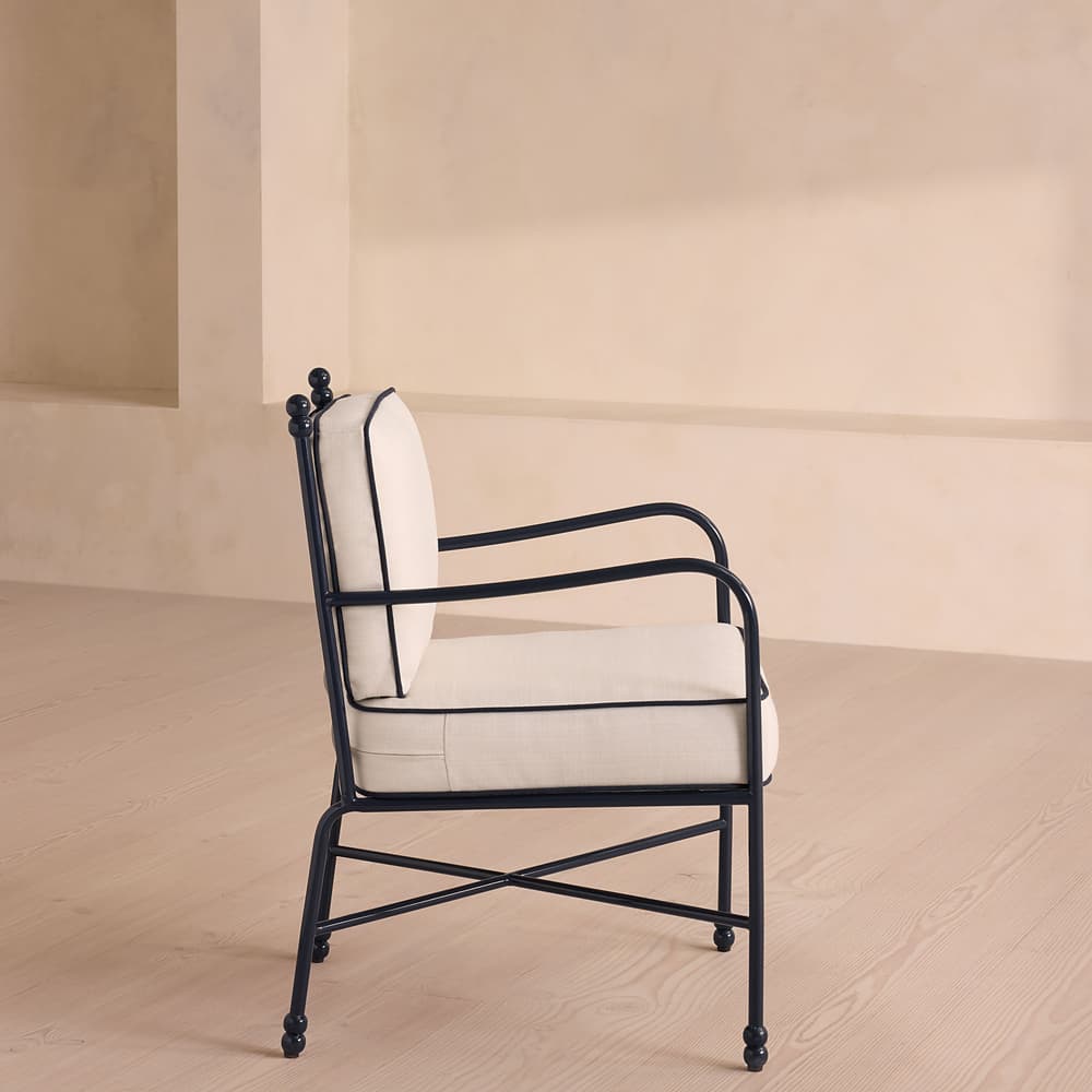 Fawn Outdoor Dining Chair - Off White - Images - Image 3