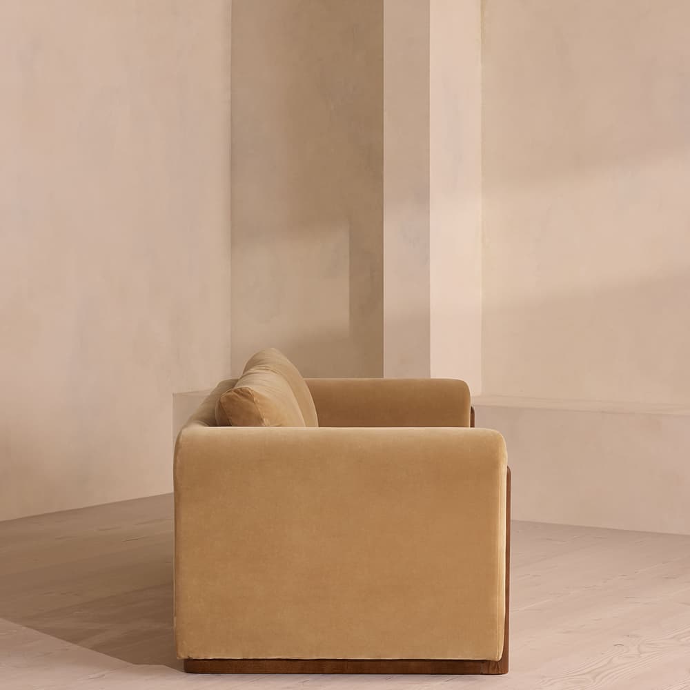 Farrell Three Seater Sofa - Velvet - Camel - Images - Image 3