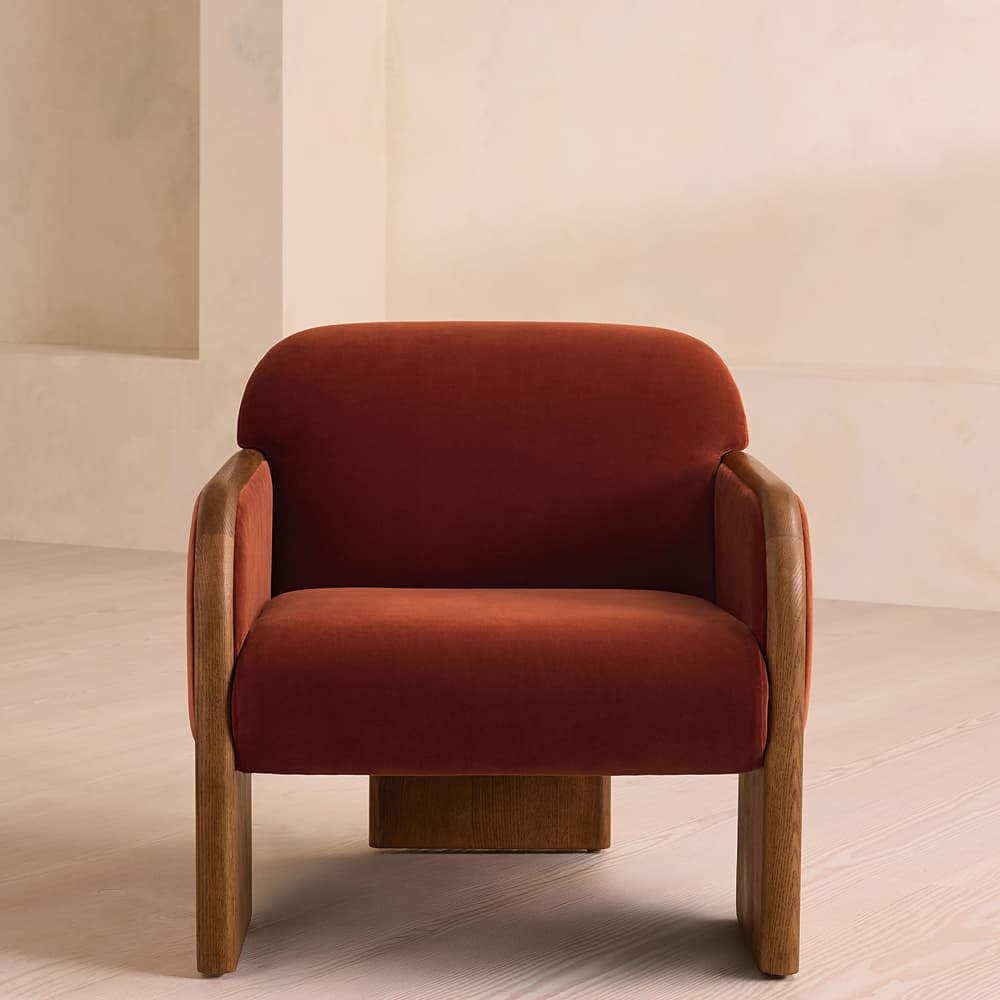 Eddie Armchair - Velvet - Rust - Listing - Image 3