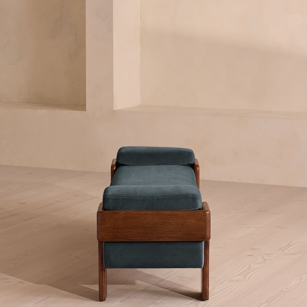 Marcia Bench - Grey Blue Velvet - Images - Image 3
