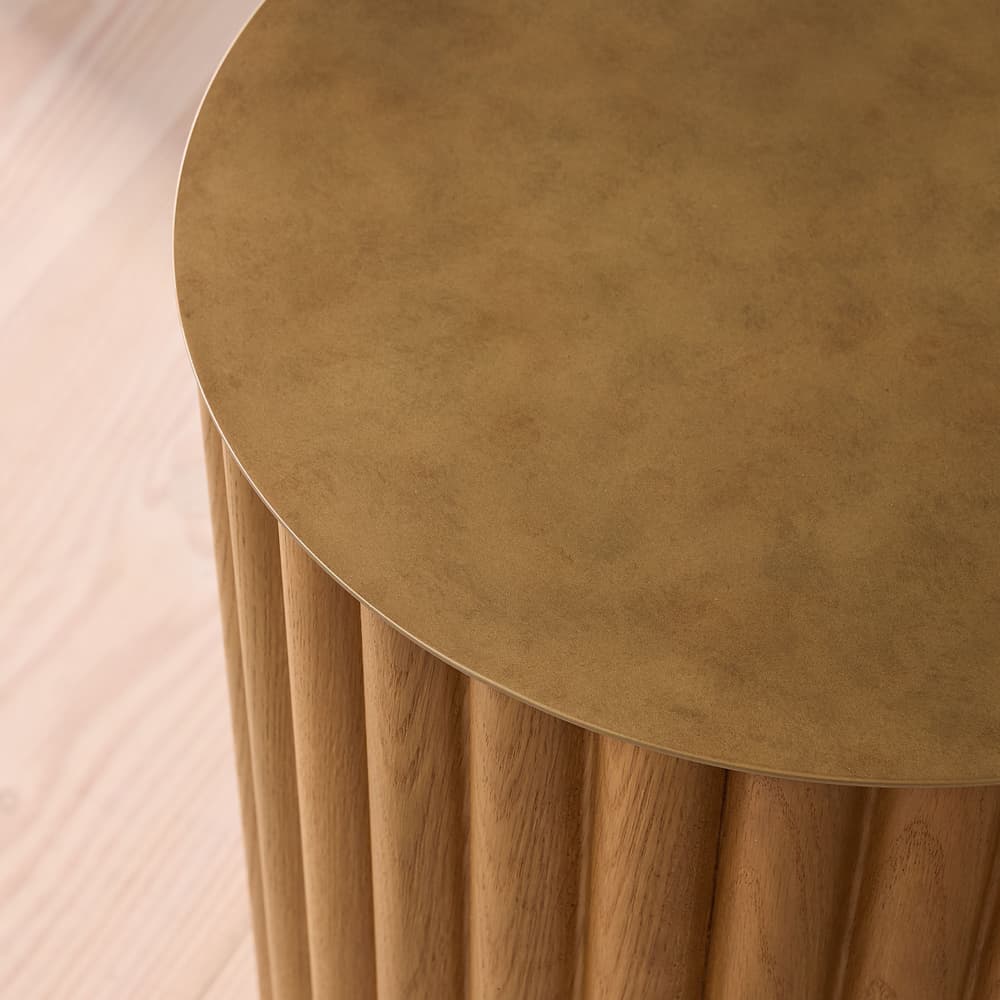 Barrel Side Table - Oak - Images - Image 3