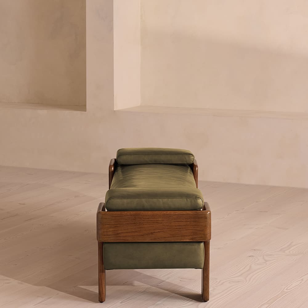 Marcia Bench - Leather - Moss - Images - Image 3