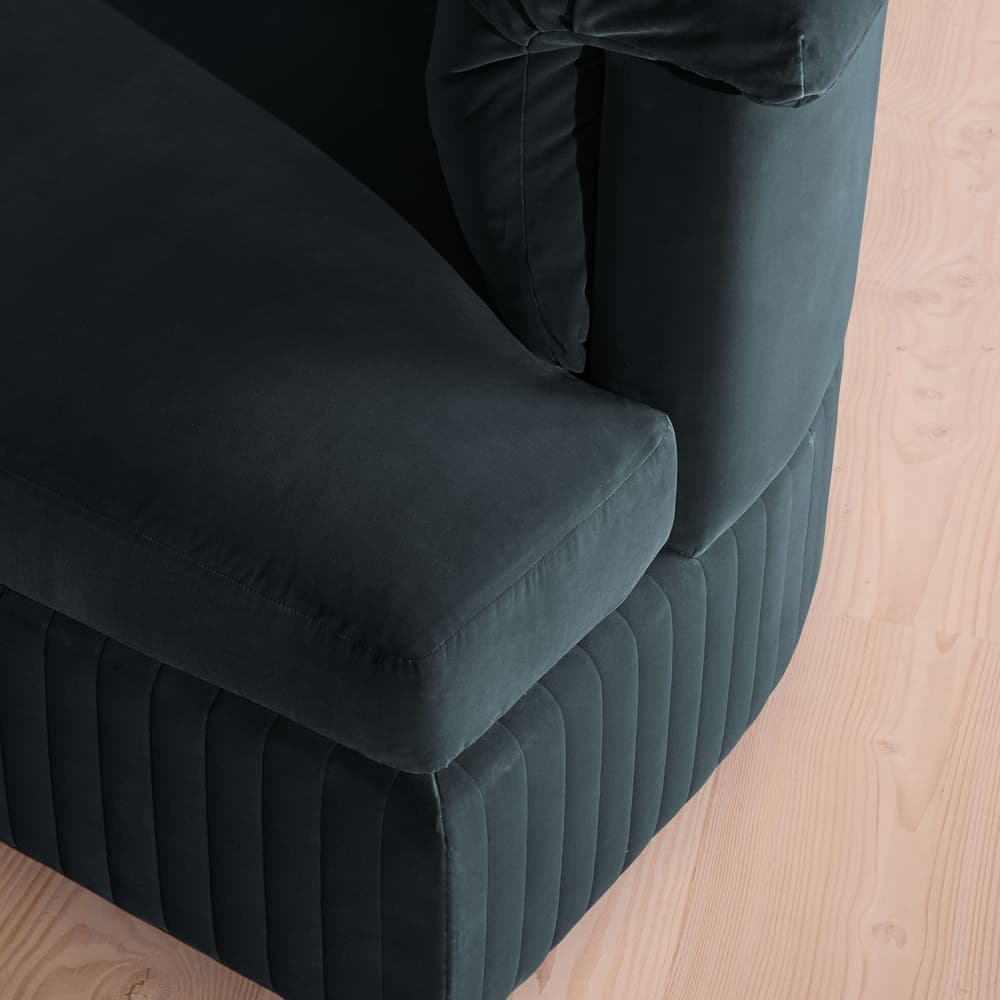 Oona Sectional Sofa - Corner Sofa - Velvet Grey Blue - US - Lifestyle - Image 3
