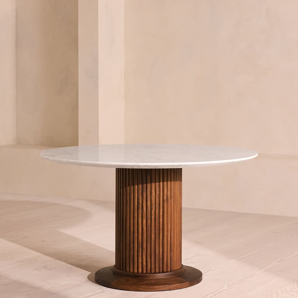 Murcell Outdoor Round Dining Table - Carrara - Listing - Image 3