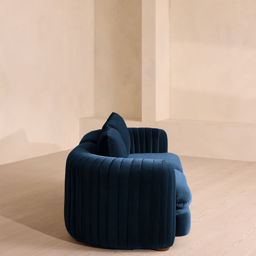 Vivienne Deeper Sit Modular Sofa - Three Seater - Velvet Royal Blue UK - Images - Image 3