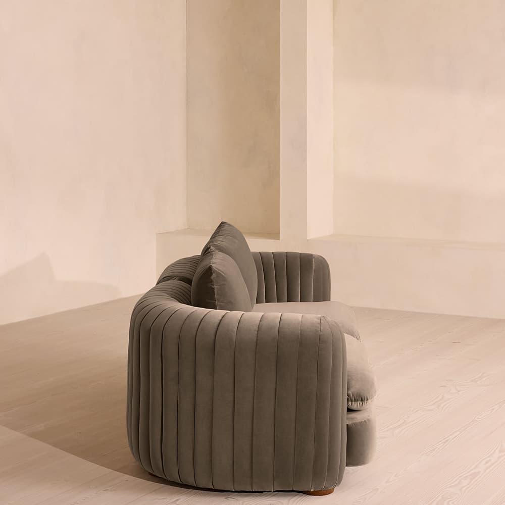 Vivienne Deeper Sit Sectional Sofa - Three Seater - Velvet Taupe US - Images - Image 3