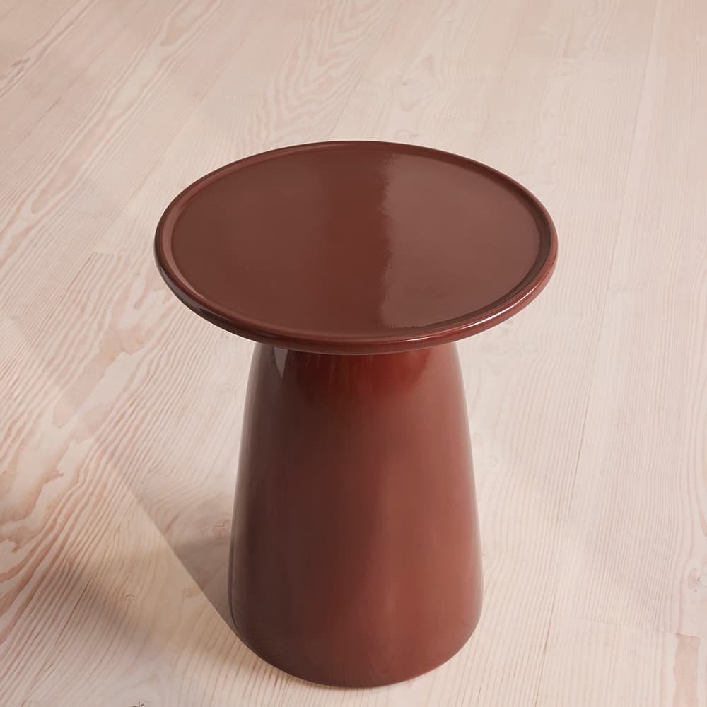 Rina Concrete Side Table - Maroon - Listing - Image 3