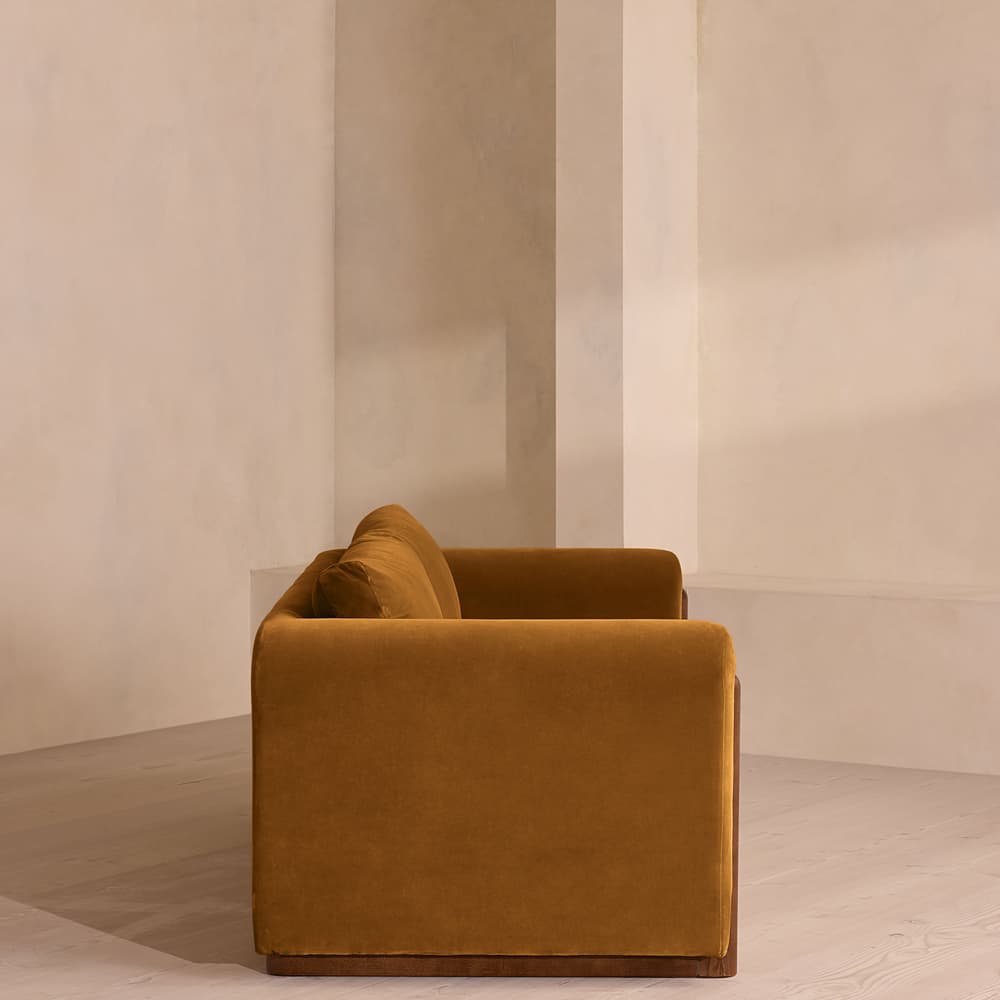 Farrell Three Seater Sofa - Velvet - Mustard - US - Images - Image 3