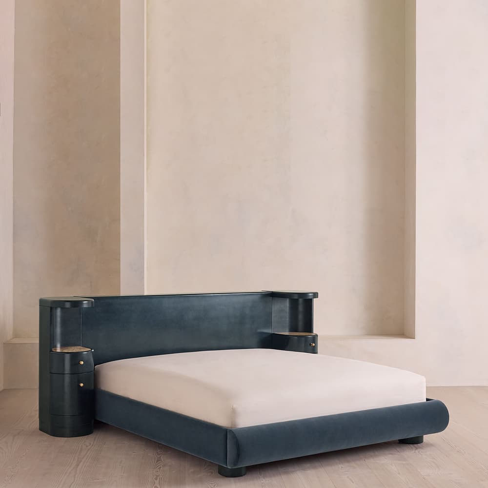 Linus Bed - Super king - Velvet - Grey Blue - UK - Listing - Image 3