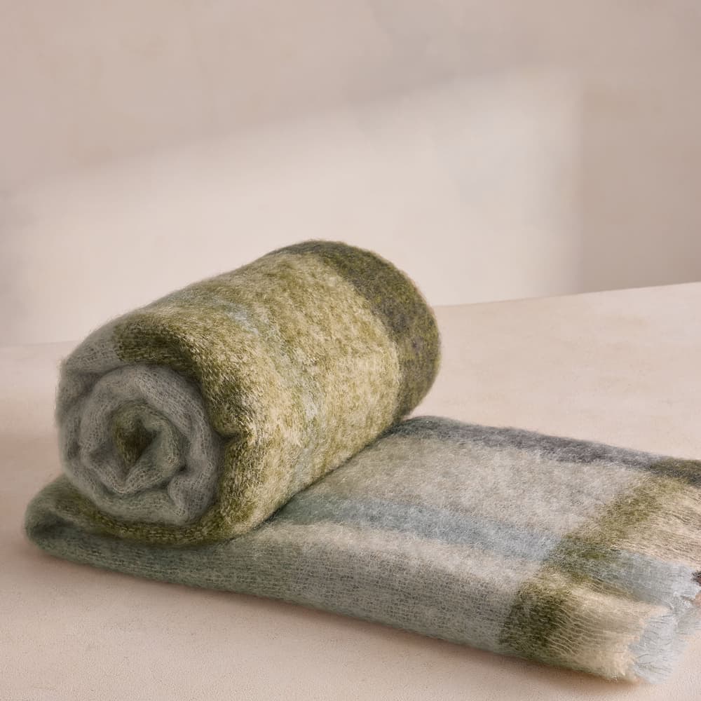 Curtis Mohair Check Throw - Multi - Listing - Image 3