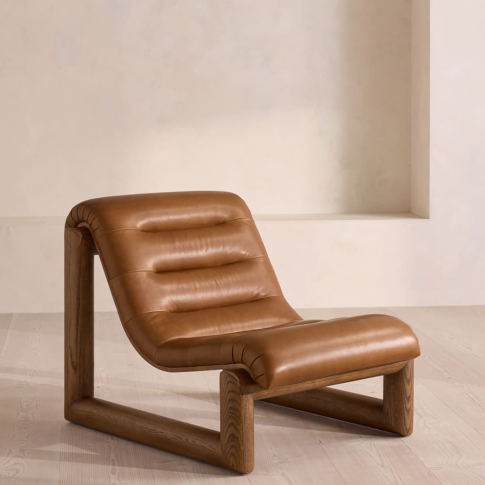 Drew Lounge Chair - Leather - Chestnut UK - Listing - Image 3