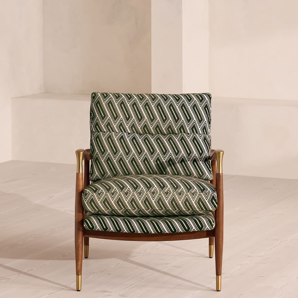 Theodore Armchair - Vende Jacquard - Olive - Listing - Image 3
