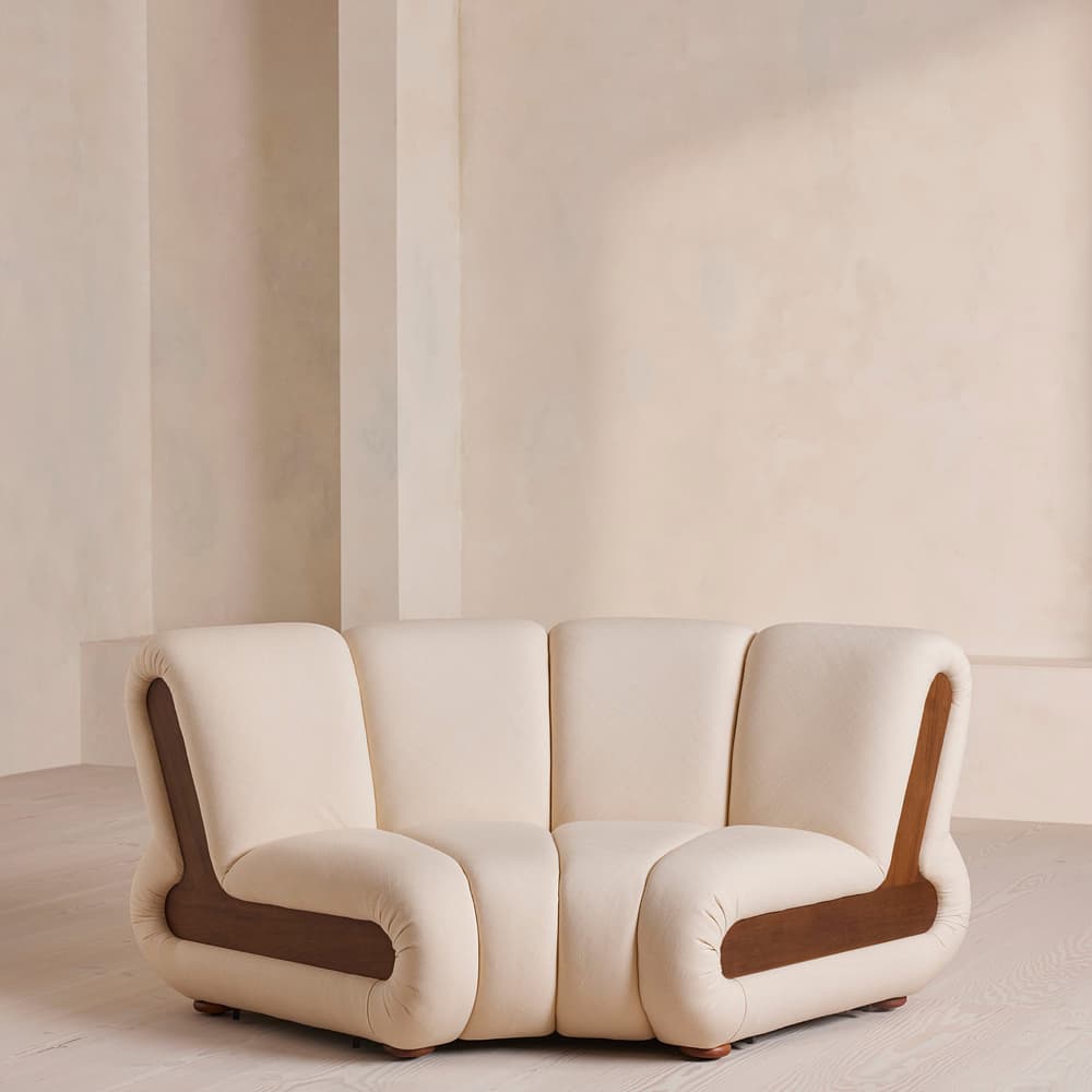 Noelle Outdoor Sectional Curved Armchair - Off White - US - Listing - Image 3