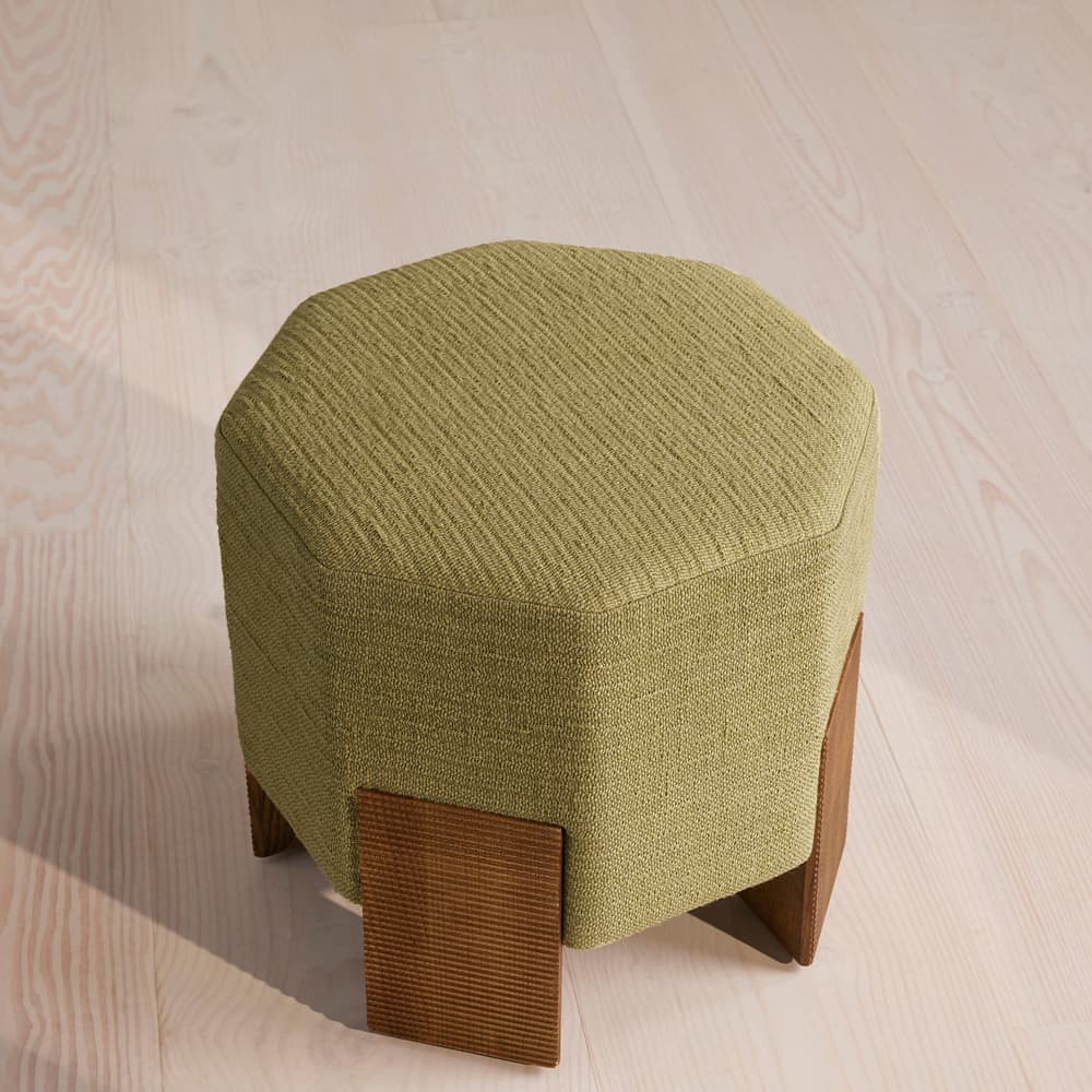 Alvin Footstool - Textured Weave - Seafoam - Images - Image 3