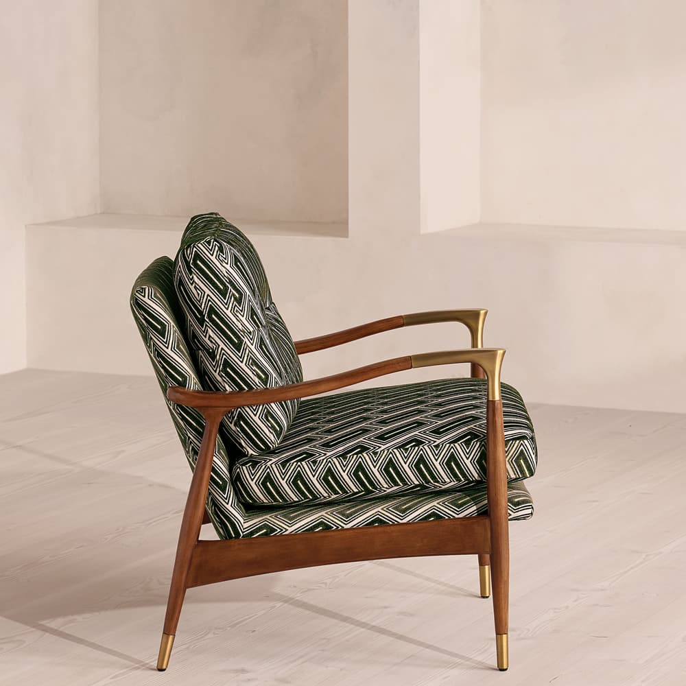Theodore Armchair - Vende Jacquard - Olive - US - Images - Image 3