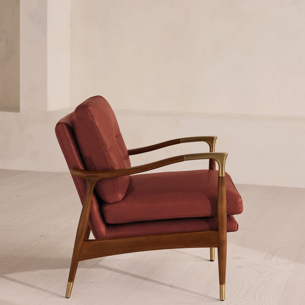 Theodore Armchair - Leather - Sangria - UK - Images - Image 3