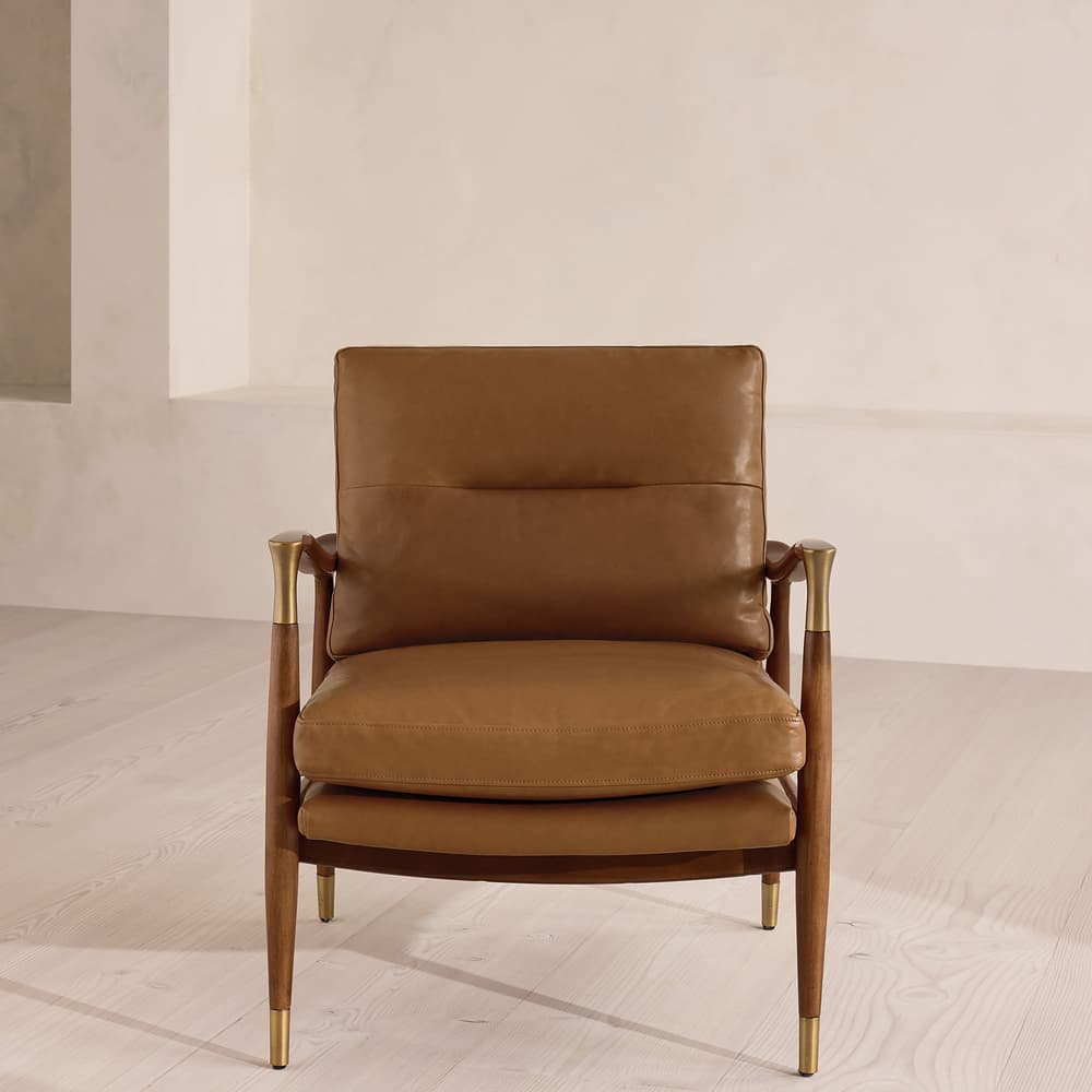 Theodore Armchair - Leather Chestnut - Listing - Image 3