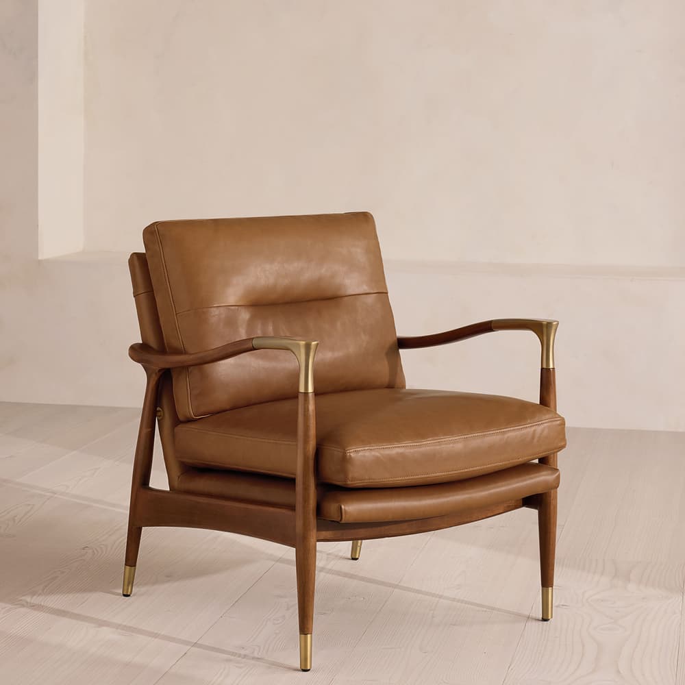 Theodore Armchair - Leather Chestnut - US - Listing - Image 3
