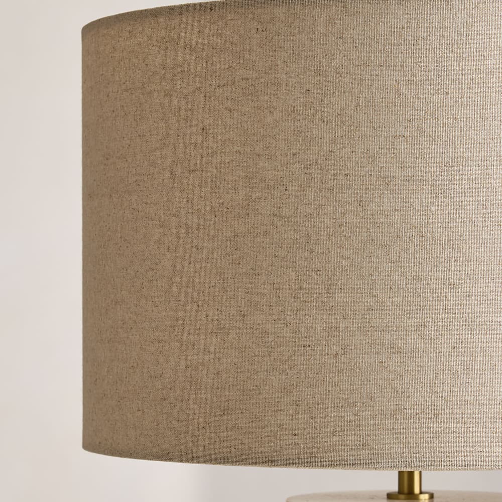 Remi Stone Table Lamp - Cream - Images - Image 3