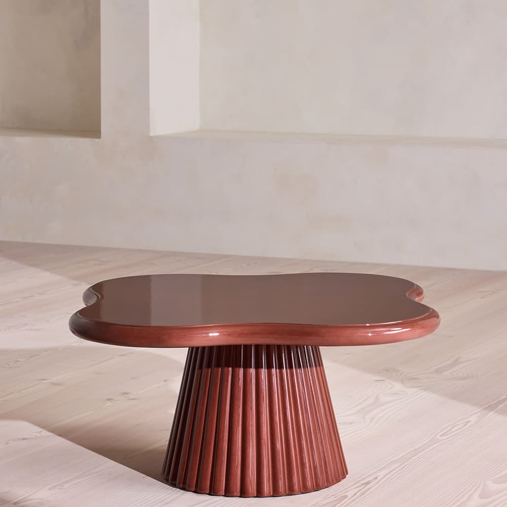 Dayton Outdoor Coffee Table - Concrete - Maroon - Listing - Image 3